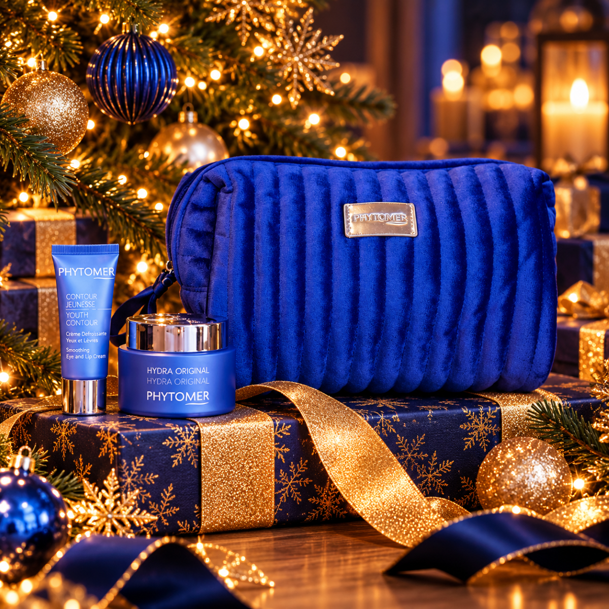 Phytomer Hydra Originel Kerstset 2026 met blauwe pouch