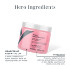 Lycon Pink Grapefruit Sugar Scrub met essentiële grapefruitolie en vitamine E
