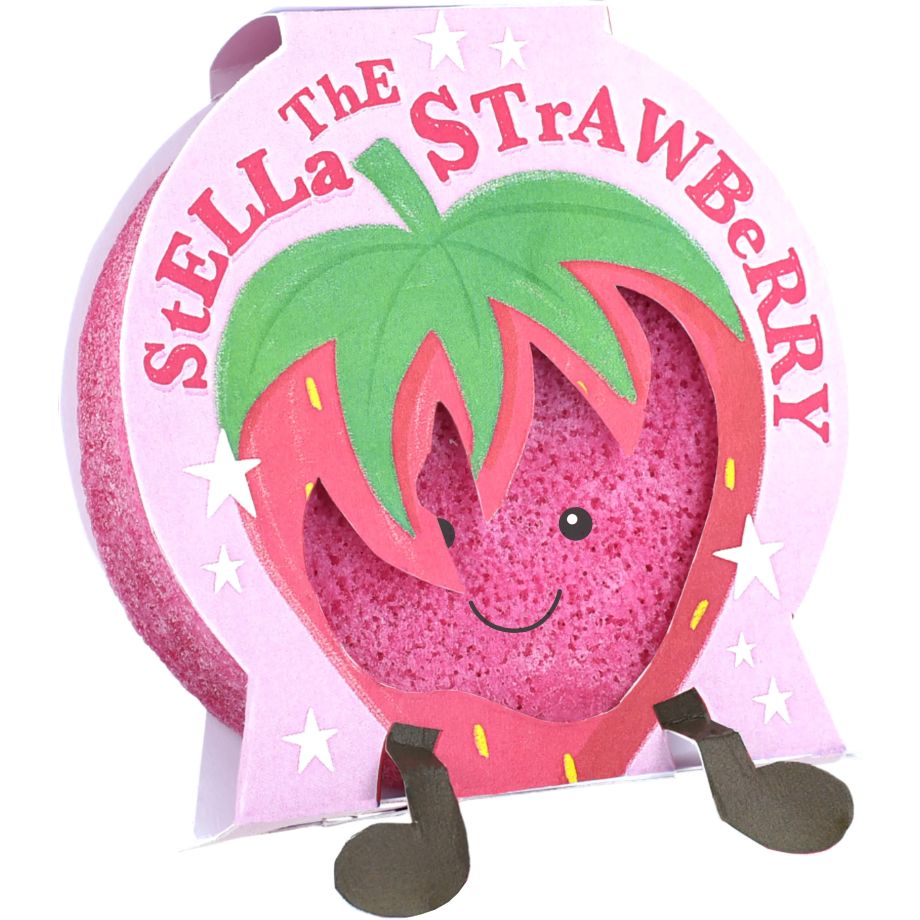 Bomb Cosmetics Stella the Strawberry Buddy Buffer 100 g – zeepspons met aardbeiengeur