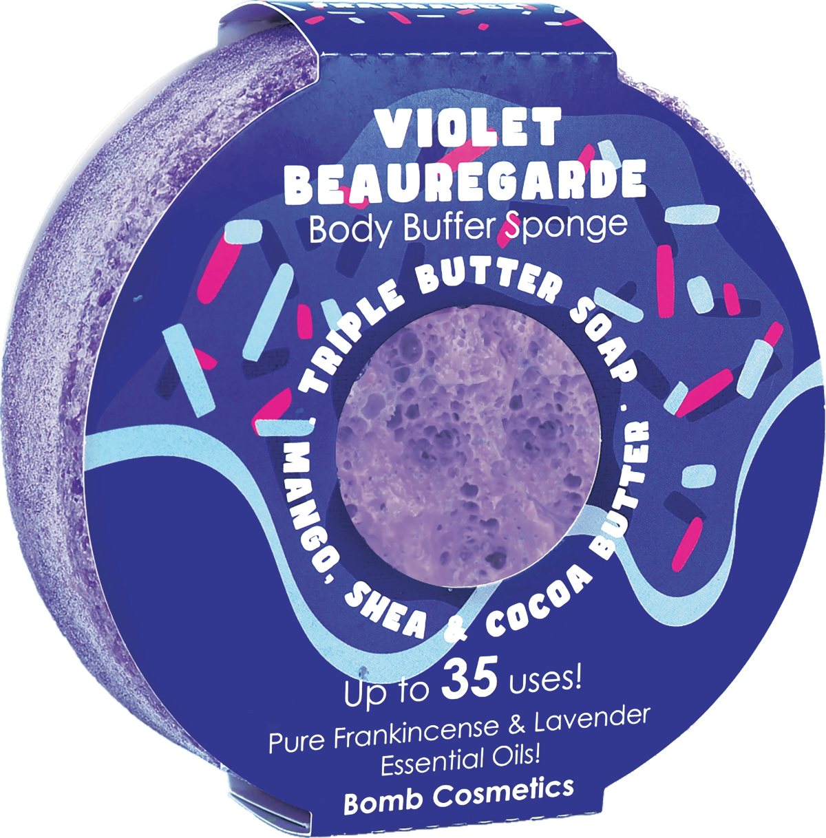 Bomb Cosmetics Body Buffer Scrubspons – exfolieert, reinigt, masseert en voedt de huid met shea-, cacao- en mangoboter