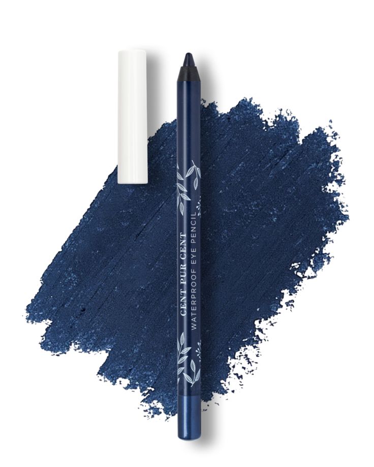 Cent Pur Cent Waterproof Eye Pencil Bleu Foncé – waterproof oogpotlood in diepblauwe tint