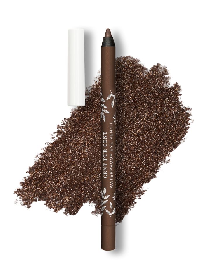 Cent Pur Cent Waterproof Eye Pencil Brun Irisé – waterproof oogpotlood in bruine tint met iriserende glans