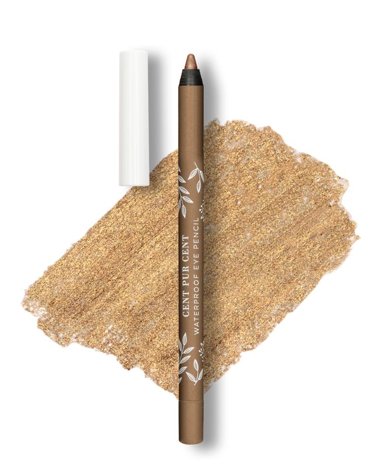 Cent Pur Cent Waterproof Eye Pencil L’Or Pur – waterproof oogpotlood in goudkleurige tint met lichte glans