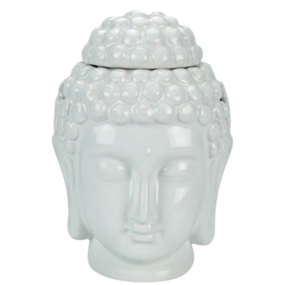 Witte keramische Buddha wax brander voor wax melts en geurolie van Feel So Pure
