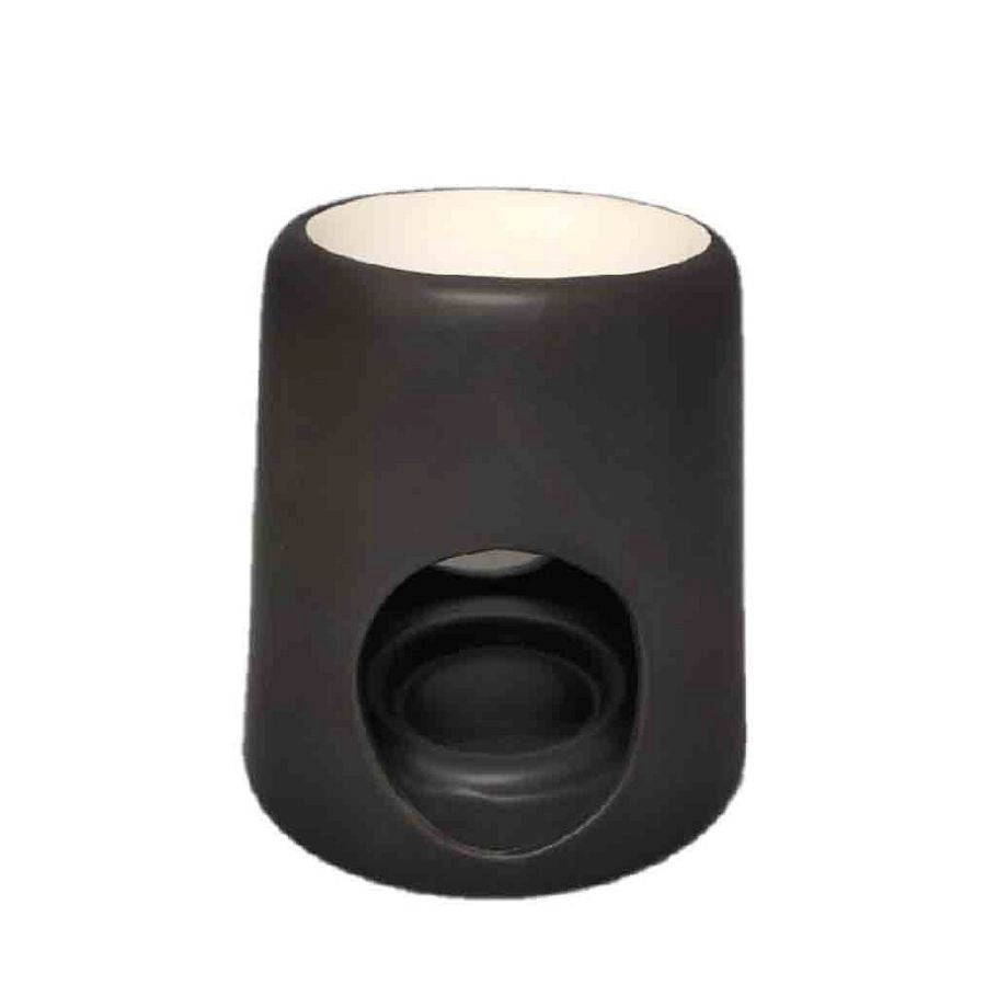 Wax Brander Norre van mat zwart stoneware keramiek voor wax melts en geurolie
