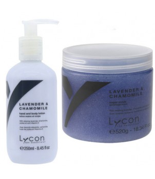 Lavender & Chamomille Sugar Scrub & Bodylotion Lycon