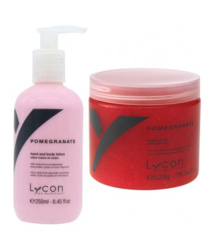 Pomegranate Sugar Scrub & Bodylotion Lycon 